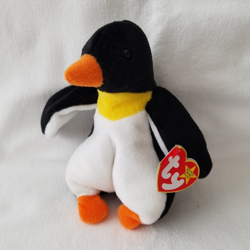 TY Beanie Babies Waddle The Penguin #4075 1995, Vintage, Collectible